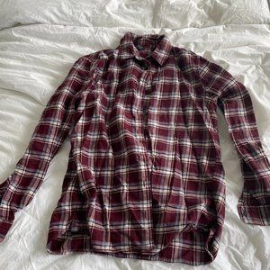 Maroon plaid button up